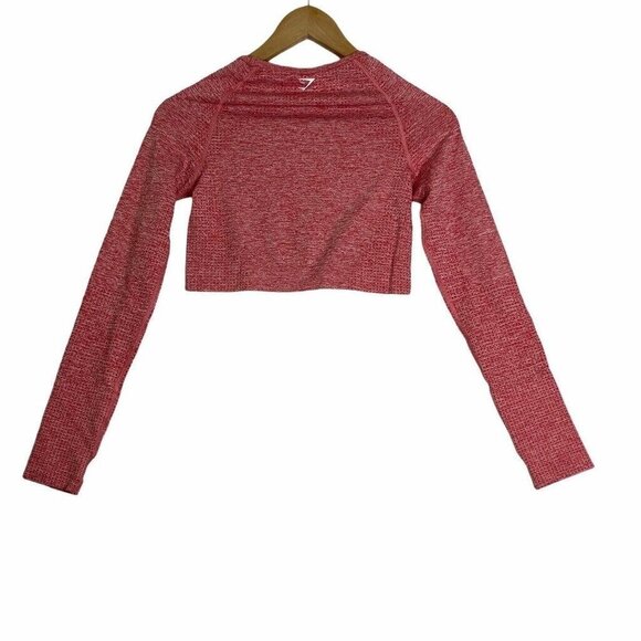 Gymshark Vital Seamless Long Sleeve Crop Top Womens Pullover Thumb Holes XXS New - Picture 2 of 5